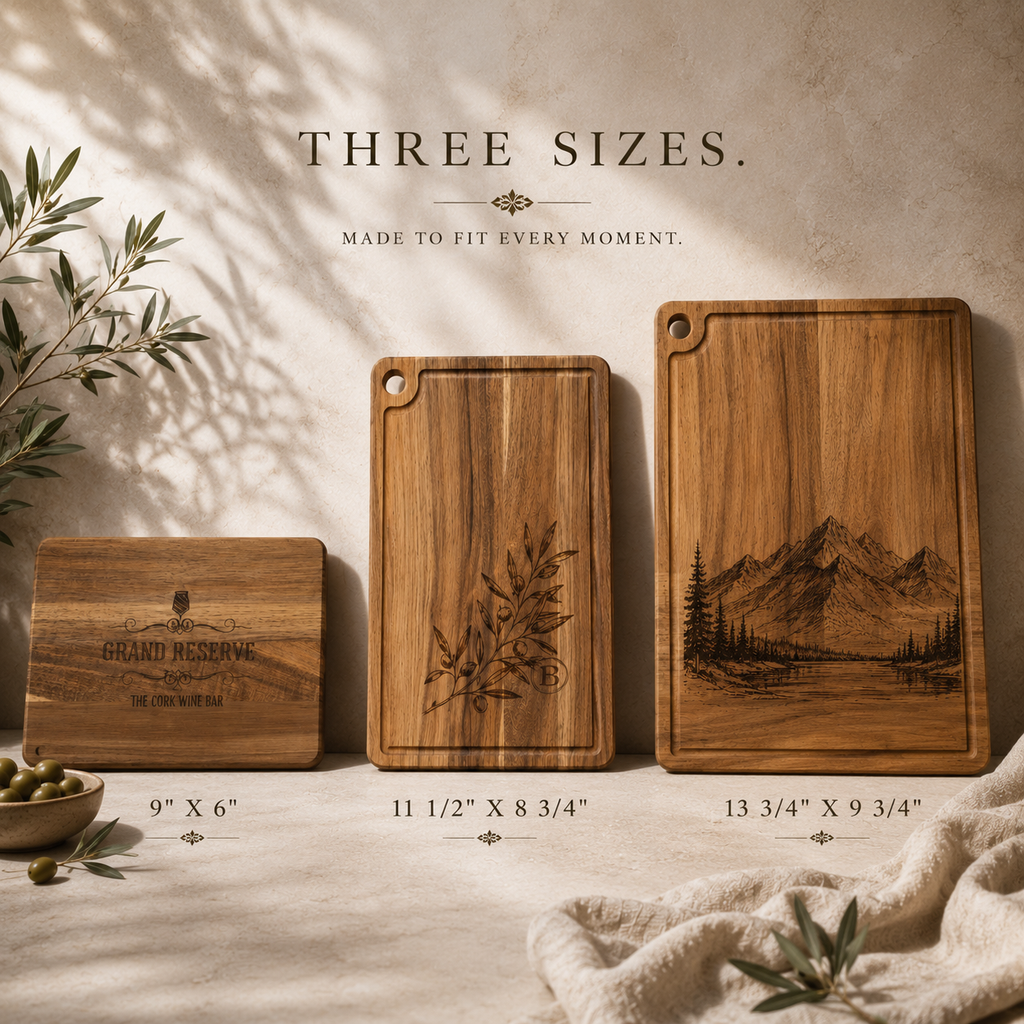 Custom Engraved Acacia Cutting Boards