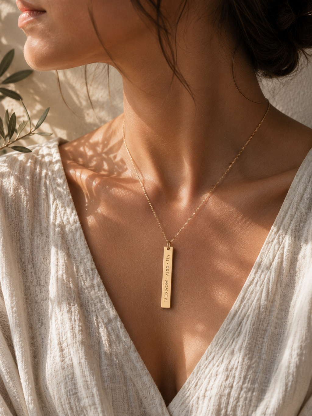 Custom Engraved Bar Necklaces